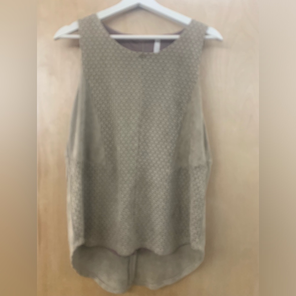 Lapis Tan Patterned Tank Top